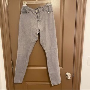 Grey ankle skinny jeans
